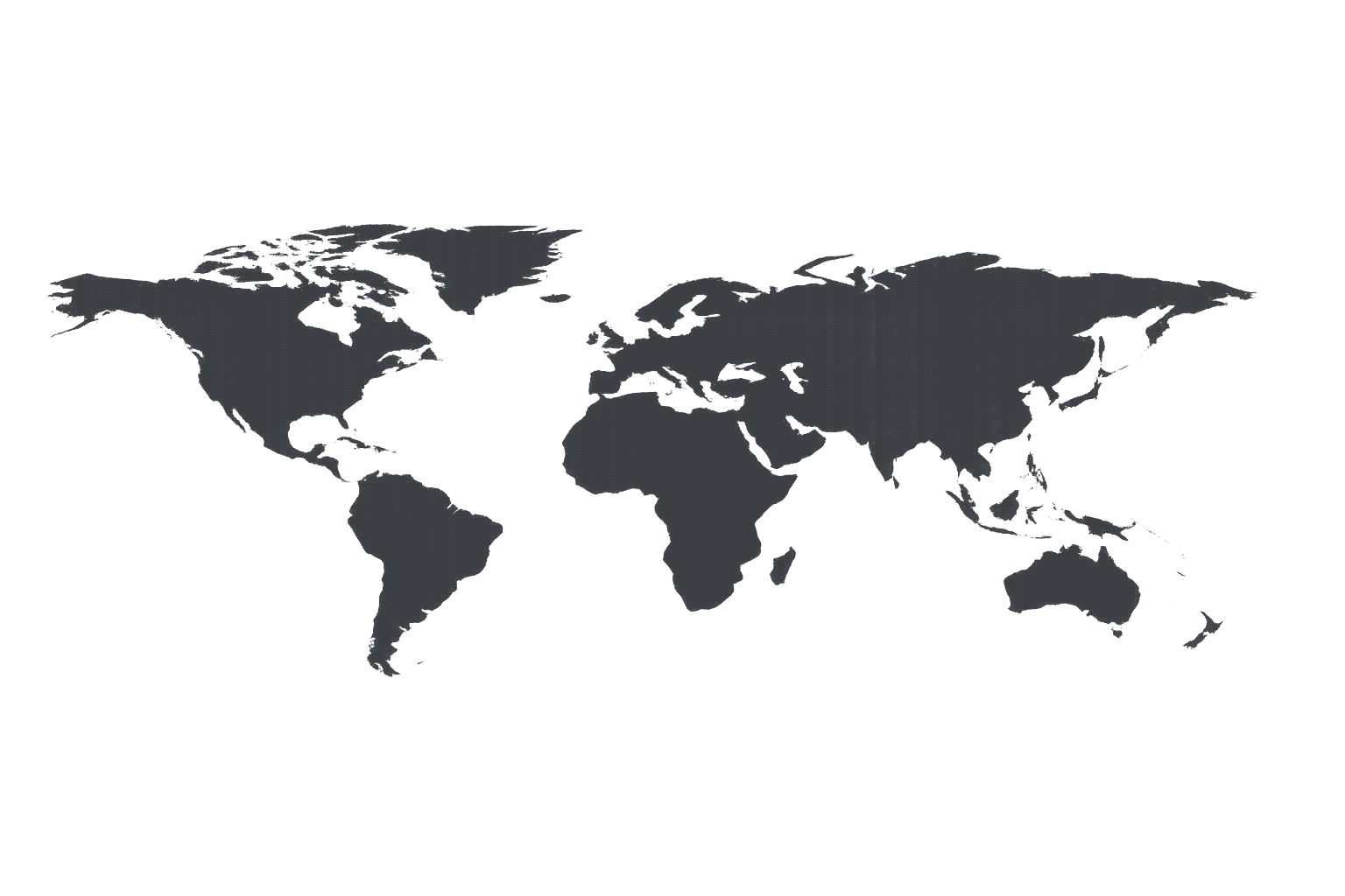 World Map showing UAE